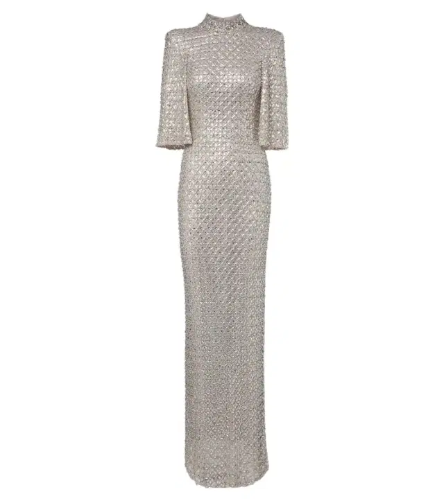 Jenny Packham Sedona embellished mesh gown
