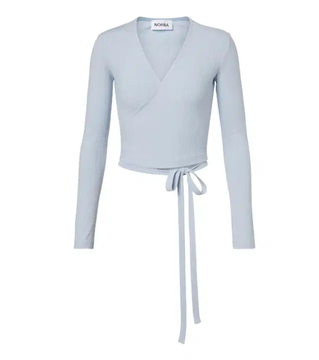 Norba Ribbed-knit wrap top