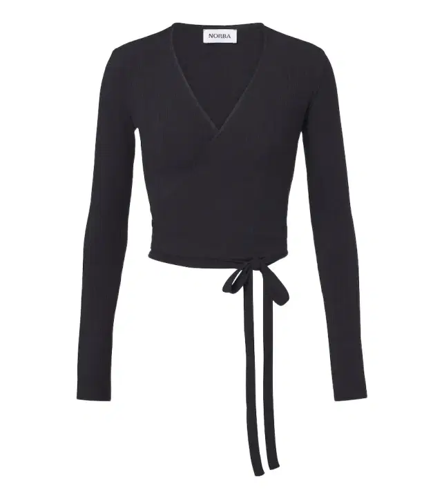 Norba Ribbed-knit wrap top