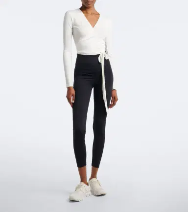 NORBA Ribbed-knit wrap top | Thumbnail 2