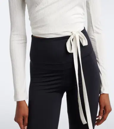 NORBA Ribbed-knit wrap top | Thumbnail 4
