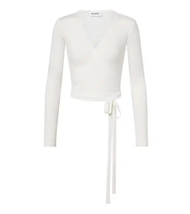 Norba Ribbed-knit wrap top