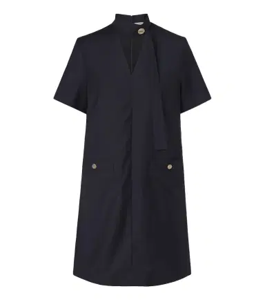 Moncler Tie-neck virgin wool minidress | Thumbnail 1 Moncler Tie-neck virgin wool minidress | Thumbnail 1