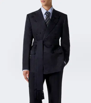 Valentino Floral jacquard linen and silk blazer | Thumbnail 3 Valentino Floral jacquard linen and silk blazer | Thumbnail 3