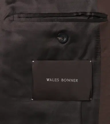 Wales Bonner Atto satin-trimmed virgin wool blazer | Thumbnail 2