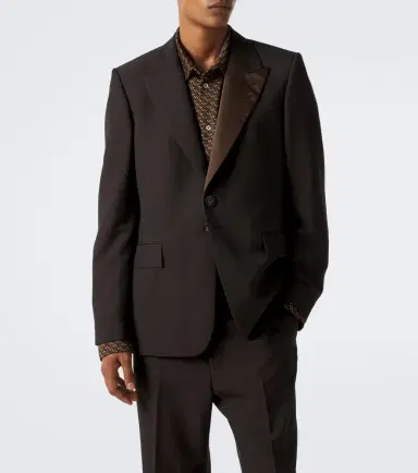 Wales Bonner Atto satin-trimmed virgin wool blazer | Thumbnail 3