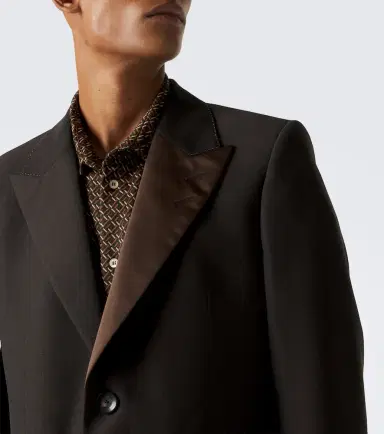 Wales Bonner Atto satin-trimmed virgin wool blazer | Thumbnail 4