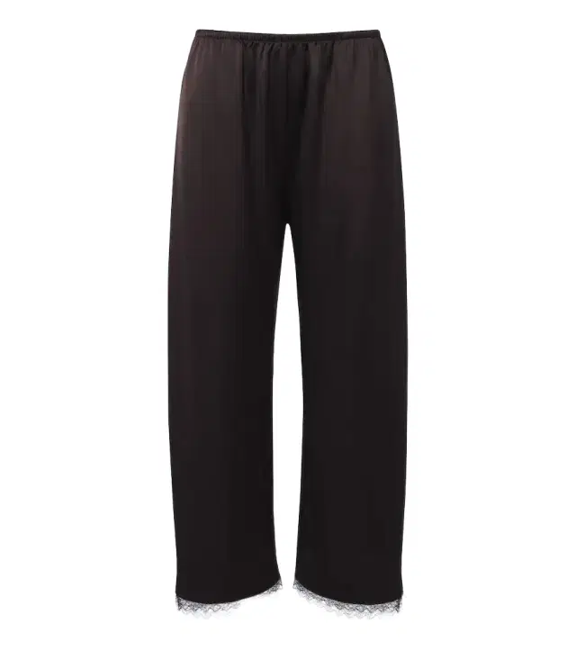 Leset Barb lace-trimmed satin wide-leg pants