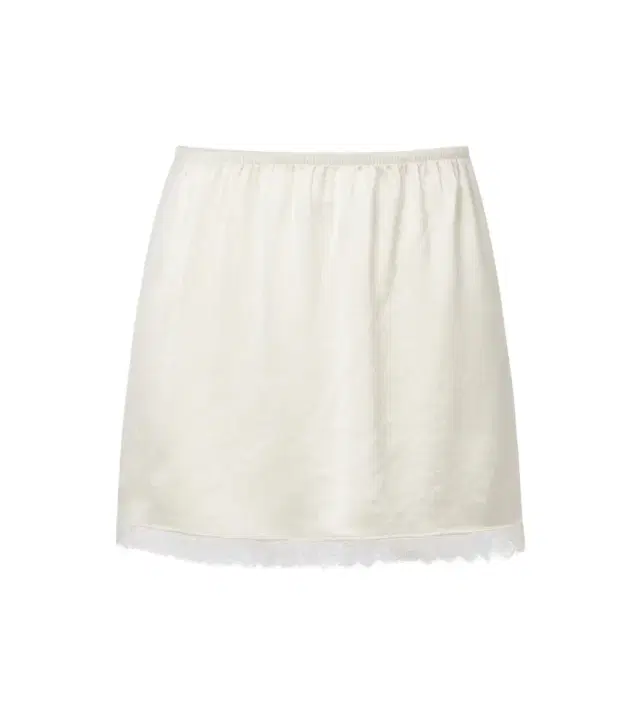 Leset Barb lace-trimmed satin miniskirt