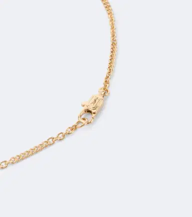 Saint Laurent Cassandre embellished chain necklace | Thumbnail 3