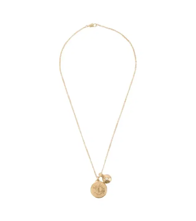 Saint Laurent Cassandre embellished chain necklace