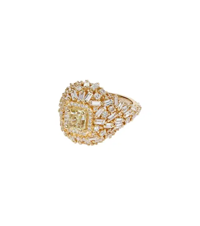 Suzanne Kalan 18kt gold ring with diamonds