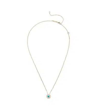 Suzanne Kalan Evil Eye 18kt gold pendant necklace with diamonds and turquoise | Thumbnail 1 Suzanne Kalan Evil Eye 18kt gold pendant necklace with diamonds and turquoise | Thumbnail 1