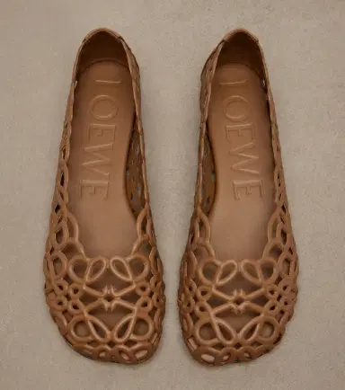 Loewe Petal Anagram leather ballet flats | Thumbnail 4
