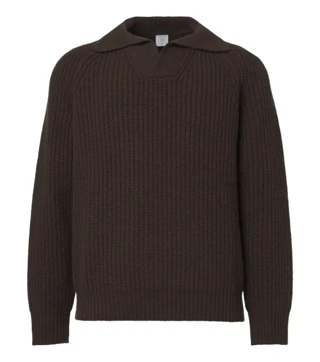 Eleventy Wool and cashmere polo sweater