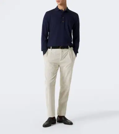 Eleventy Cotton and cashmere polo sweater | Thumbnail 2 Eleventy Cotton and cashmere polo sweater | Thumbnail 2