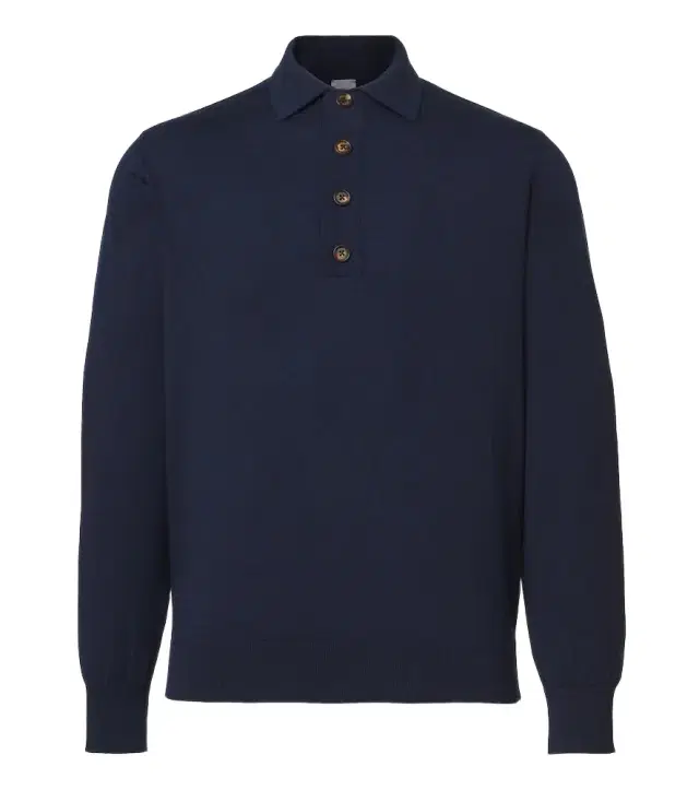 Eleventy Cotton and cashmere polo sweater
