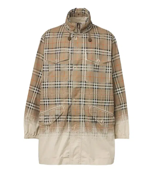 Burberry Check cotton gabardine parka
