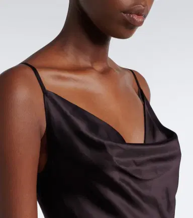 Acne Studios Lace-trimmed satin slip dress | Thumbnail 2 Acne Studios Lace-trimmed satin slip dress | Thumbnail 2
