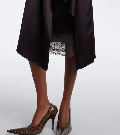 Acne Studios Lace-trimmed satin slip dress | Thumbnail 5 Acne Studios Lace-trimmed satin slip dress | Thumbnail 5