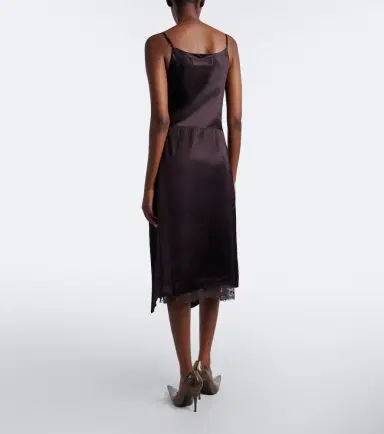 Acne Studios Lace-trimmed satin slip dress | Thumbnail 6 Acne Studios Lace-trimmed satin slip dress | Thumbnail 6