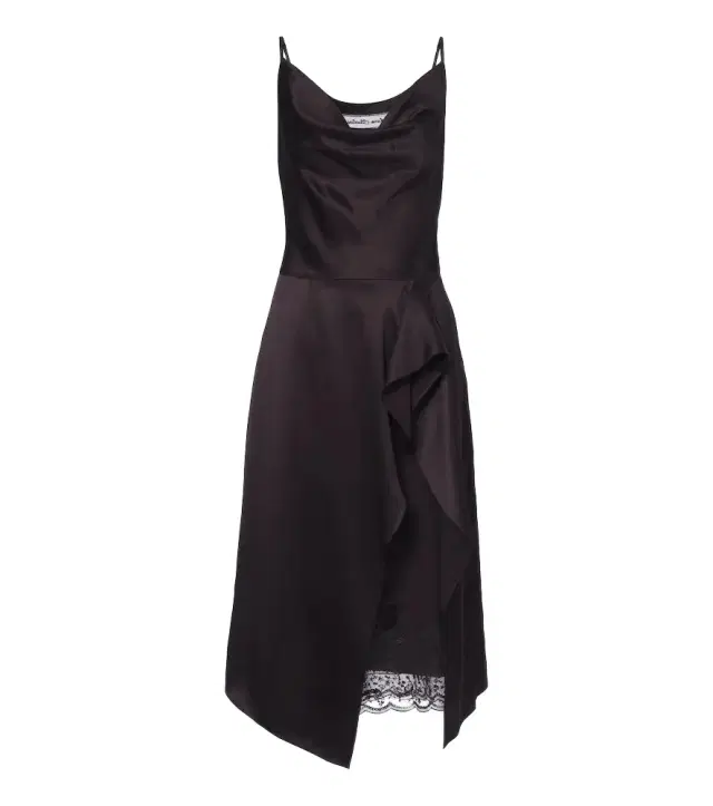 Acne Studios Lace-trimmed satin slip dress