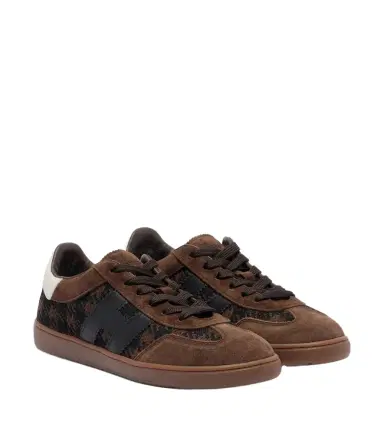 Hogan H647 leather-trimmed suede sneakers | Thumbnail 1 Hogan H647 leather-trimmed suede sneakers | Thumbnail 1