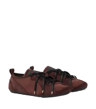 Simone Rocha Ballerina Grip suede-trimmed satin sneakers | Thumbnail 1 Simone Rocha Ballerina Grip suede-trimmed satin sneakers | Thumbnail 1