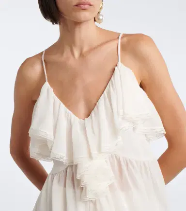 Xu Zhi Ruffled lace-trimmed top | Thumbnail 6