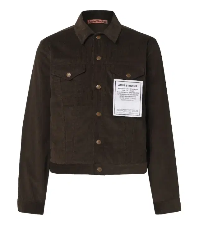 Acne Studios Patch-appliqué cotton corduroy jacket