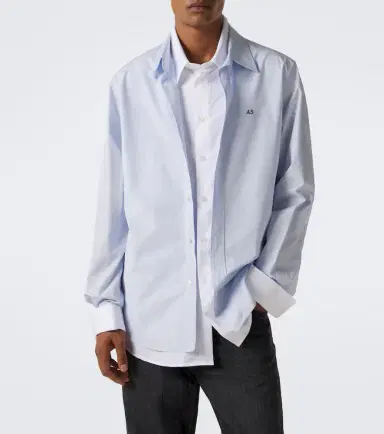 Acne Studios Layered cotton poplin shirt | Thumbnail 6 Acne Studios Layered cotton poplin shirt | Thumbnail 6
