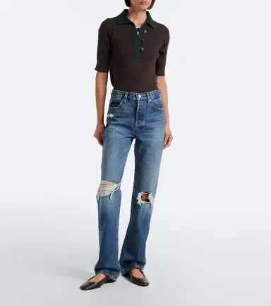 Frame The Vertical distressed straight jeans | Thumbnail 7