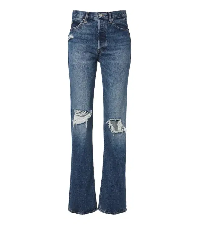 Frame The Vertical distressed straight jeans