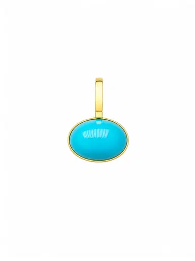 Wish Fine Jewelry 10.16ct Turquoise 18K Gold Large Pendant | Thumbnail 1 Wish Fine Jewelry 10.16ct Turquoise 18K Gold Large Pendant | Thumbnail 1