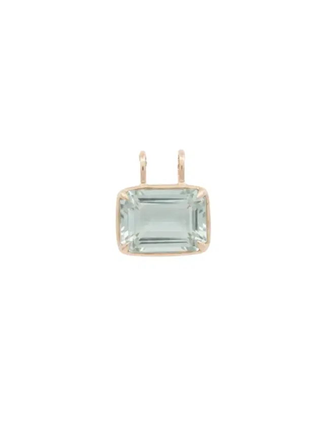 Wish Fine Jewelry 22.63ct Green Amethyst 18K Gold Medium Statement Pendant