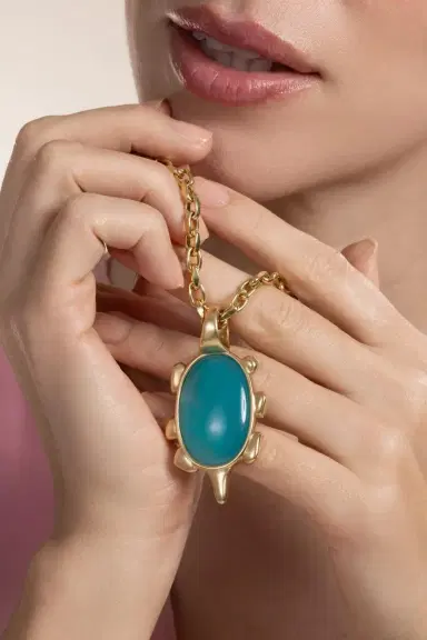 VRAM Chrysocolla Chrona Pendant | Thumbnail 3 VRAM Chrysocolla Chrona Pendant | Thumbnail 3