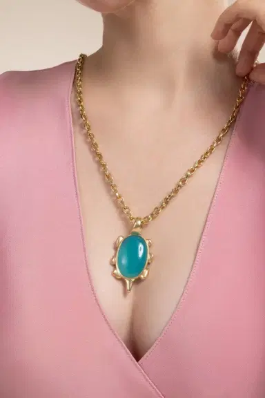 VRAM Chrysocolla Chrona Pendant | Thumbnail 4 VRAM Chrysocolla Chrona Pendant | Thumbnail 4