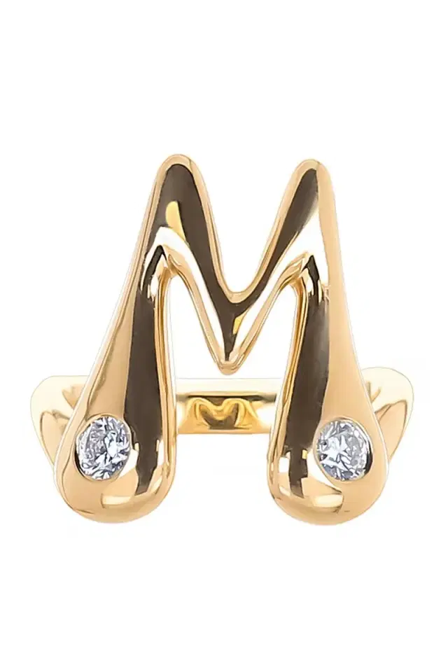 Brent Neale Diamond M Bubble Ring
