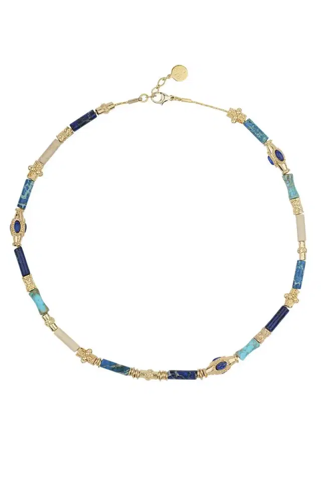 Gas Bijoux Turquoise Pink Quartz Kali Necklace