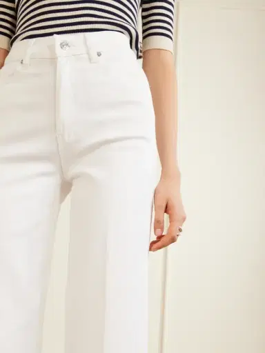 Frame Le Slim Palazzo Frayed High-rise Wide-leg Jeans | Thumbnail 4 Frame Le Slim Palazzo Frayed High-rise Wide-leg Jeans | Thumbnail 4