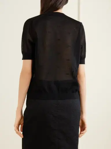 Cecilie Bahnsen Cbfillo Embroidered Knitted Ramie Blouse | Thumbnail 4 Cecilie Bahnsen Cbfillo Embroidered Knitted Ramie Blouse | Thumbnail 4