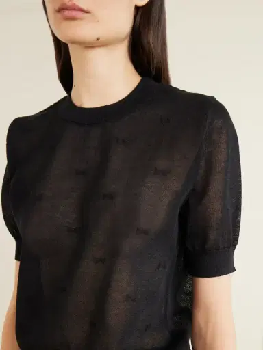 Cecilie Bahnsen Cbfillo Embroidered Knitted Ramie Blouse | Thumbnail 5 Cecilie Bahnsen Cbfillo Embroidered Knitted Ramie Blouse | Thumbnail 5