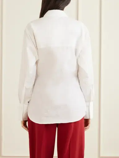 RÓHE Shaped Crinkled Cotton-blend Poplin Shirt | Thumbnail 4 RÓHE Shaped Crinkled Cotton-blend Poplin Shirt | Thumbnail 4