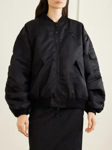 Cecilie Bahnsen Cbfeilan Knotted Embroidered Shell Bomber Jacket | Thumbnail 3
