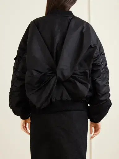Cecilie Bahnsen Cbfeilan Knotted Embroidered Shell Bomber Jacket | Thumbnail 4