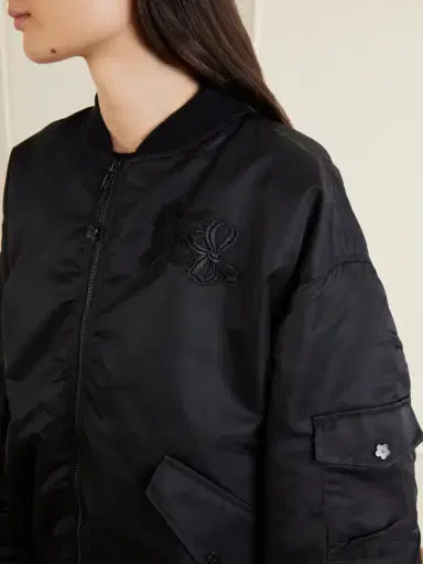 Cecilie Bahnsen Cbfeilan Knotted Embroidered Shell Bomber Jacket | Thumbnail 5