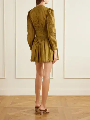 Ulla Johnson Elysia Broderie Anglaise Cotton Mini Dress | Thumbnail 3