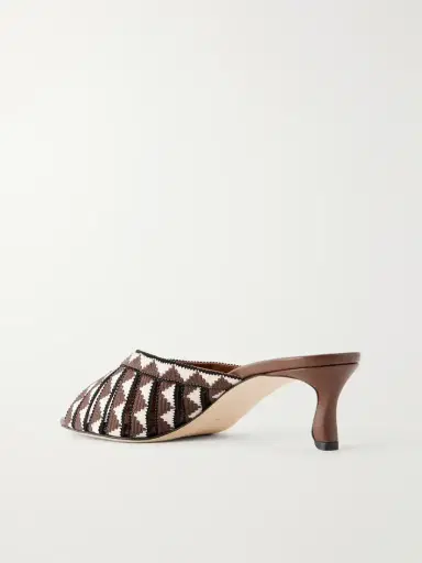 Manolo Blahnik Trofesamu 50 Woven Leather Mules | Thumbnail 3