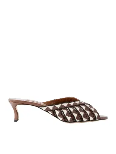 Manolo Blahnik Trofesamu 50 Woven Leather Mules | Thumbnail 1