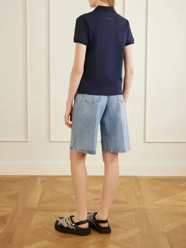 MM6 MAISON MARGIELA Logo-embroidered Cotton-piqué Polo Shirt | Thumbnail 3 MM6 MAISON MARGIELA Logo-embroidered Cotton-piqué Polo Shirt | Thumbnail 3